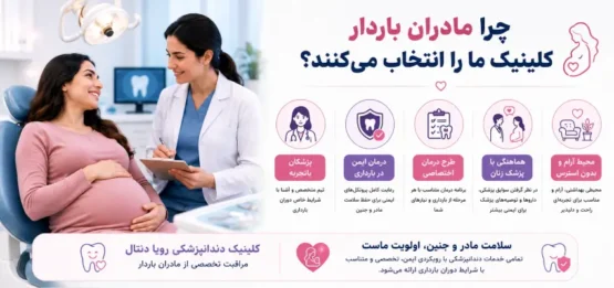 خدمات ویژه کلینیک دندانپزشکی رویا دنتال برای بانوان باردار