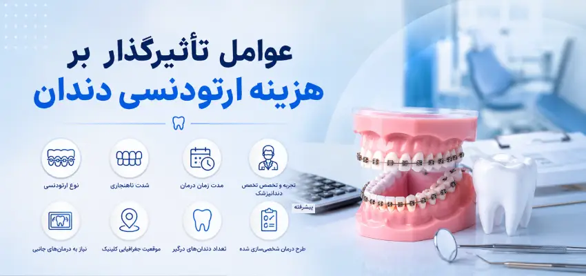 عوامل تأثیرگذار بر هزینه ارتودنسی دندان